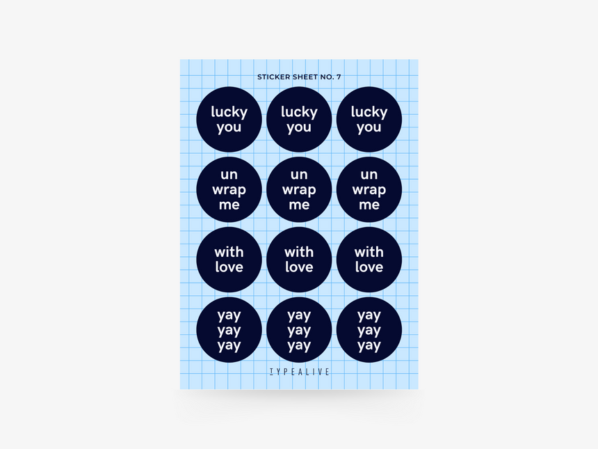 Sticker sheet No. 7