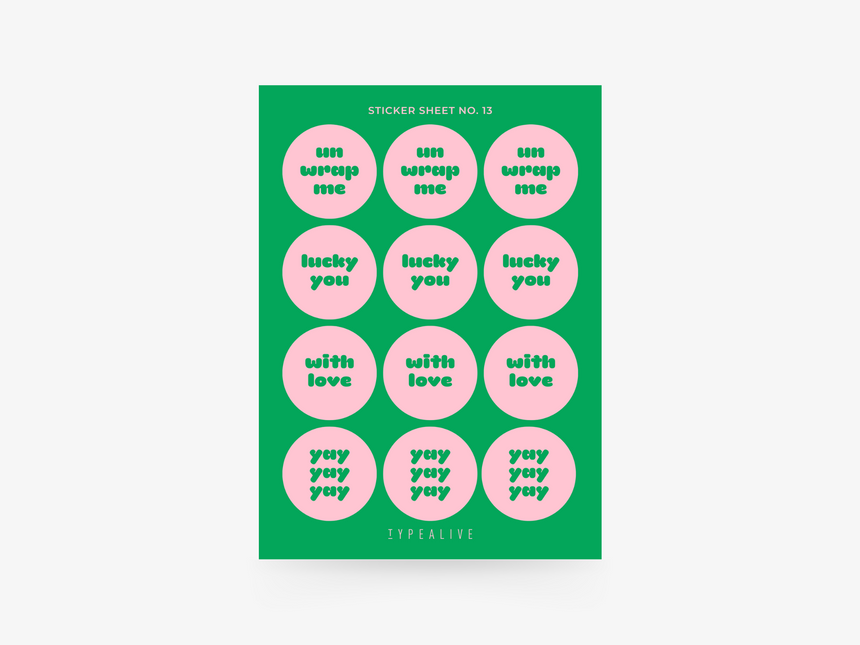 Sticker sheet No. 13