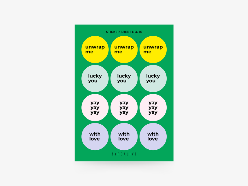 Sticker sheet No. 16