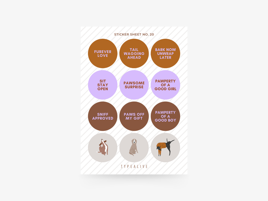 Sticker sheet No. 20 "for dog fans"