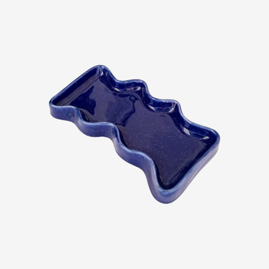 5mm Paper - Keramik-Tablett "Welle / Blau"