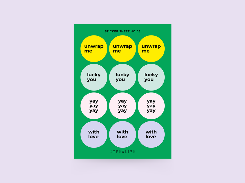 Sticker sheet No. 16