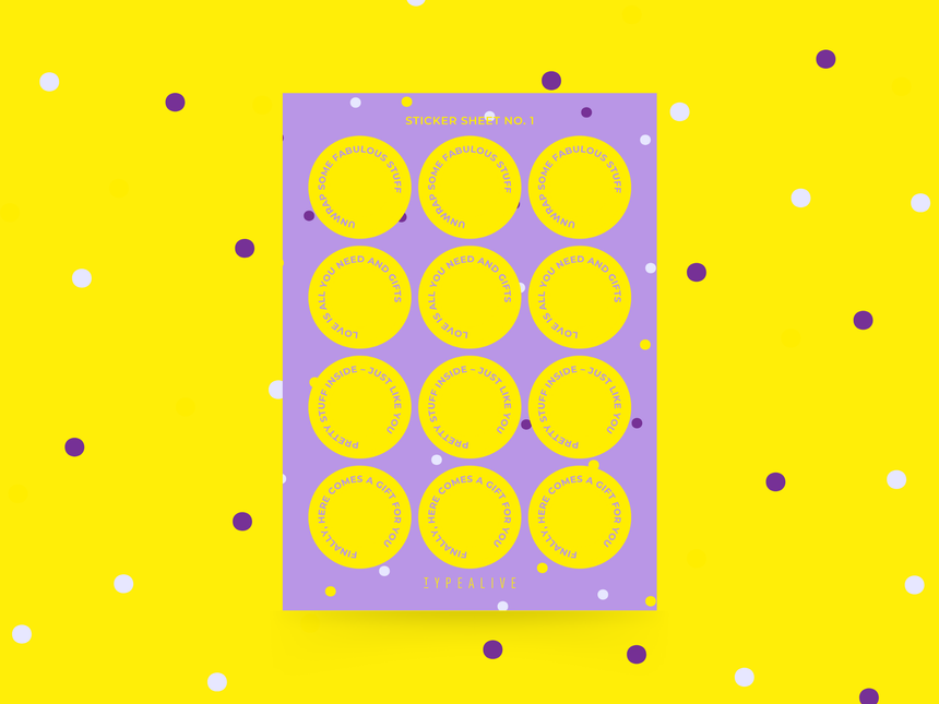 Sticker sheet No. 1