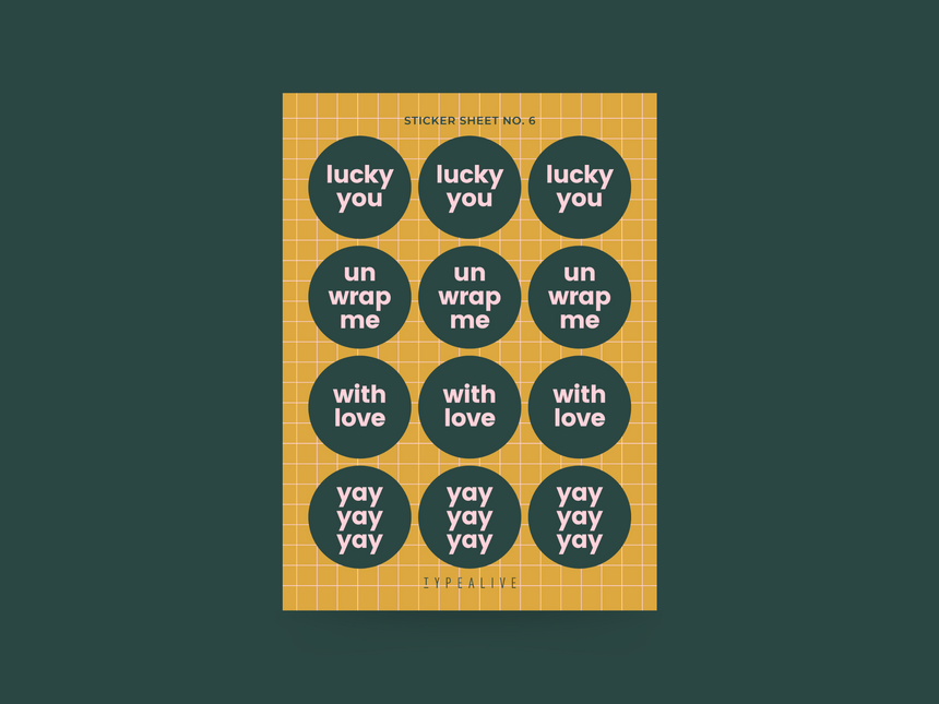 Sticker sheet No. 6