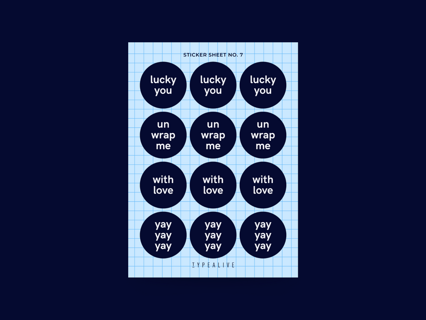 Sticker sheet No. 7