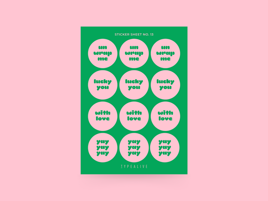 Sticker sheet No. 13