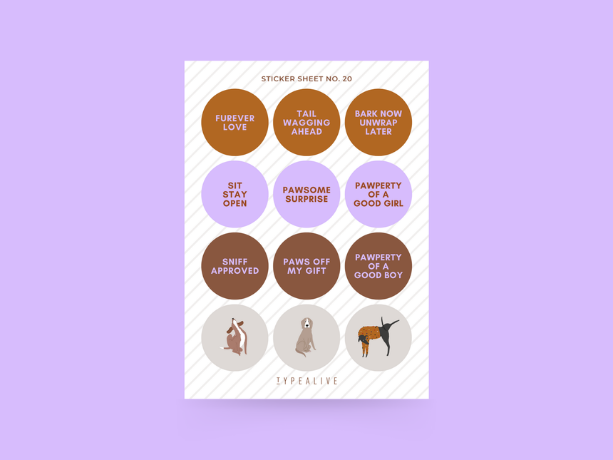 Sticker sheet No. 20 "for dog fans"