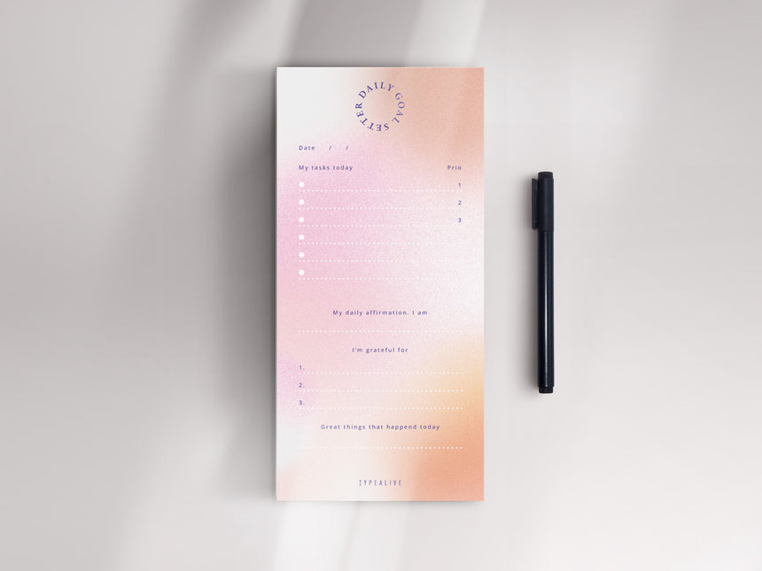 Notizblock "schmal" / Daily Goals