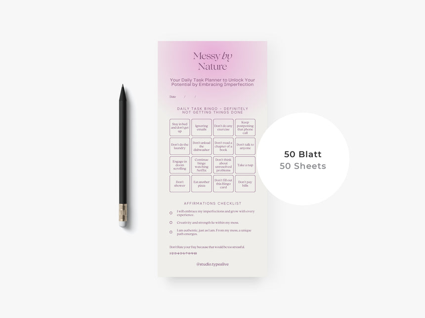 Notizblock "schmal" / Messy