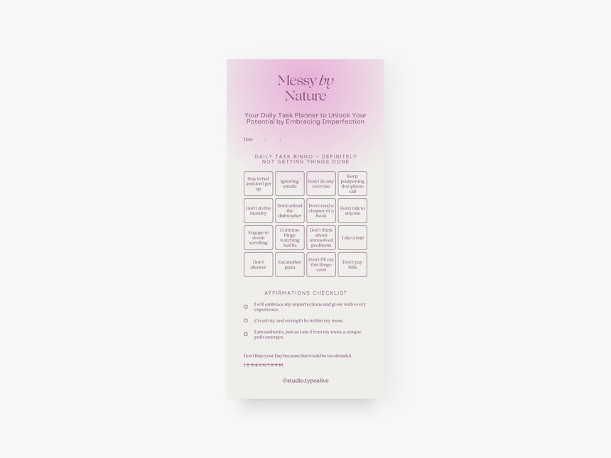 Notizblock "schmal" / Messy