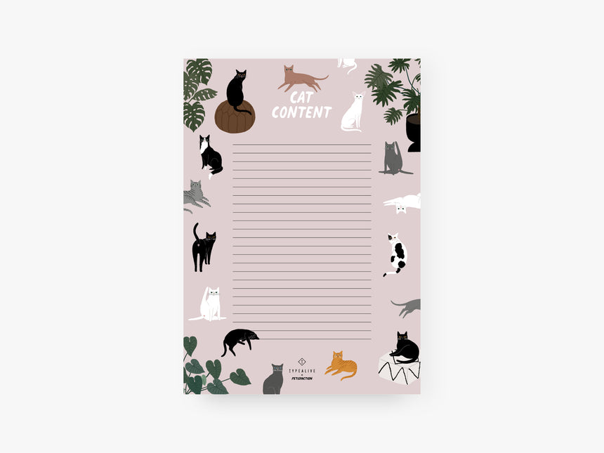 Notizblock / Petisfaction "Cats" Cat Content