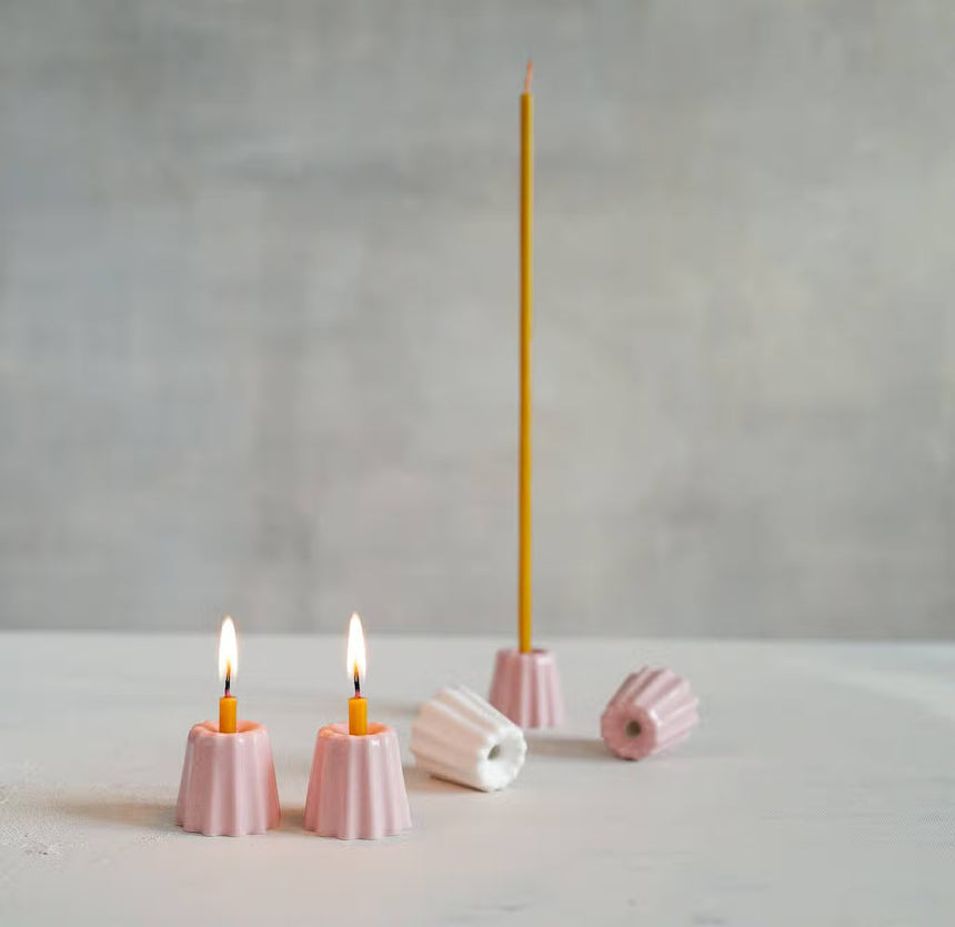 OVO Things - Kerzenhalter aus Porzellan "pink"