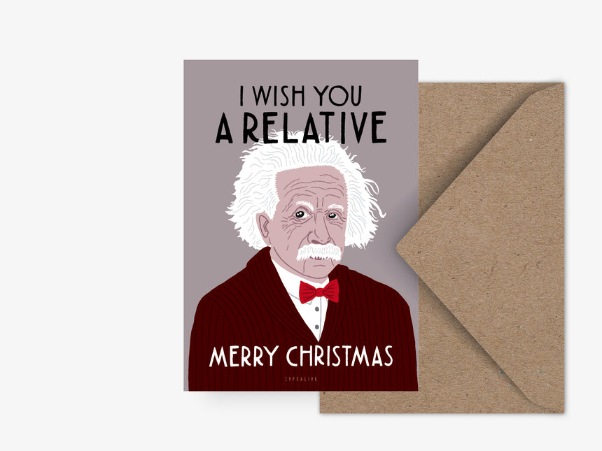 Postkarte / Relative Merry Christmas