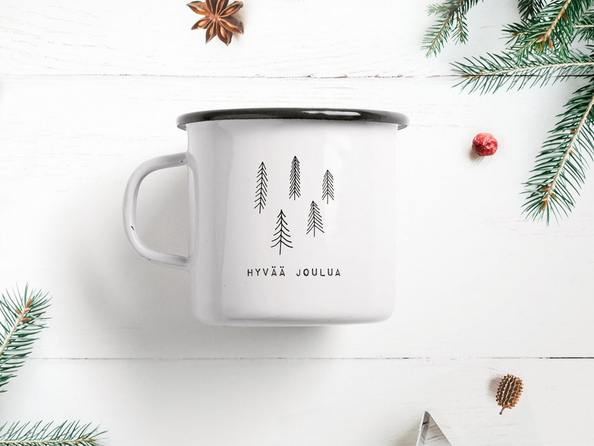 Tasse aus Emaille / Finnish Christmas
