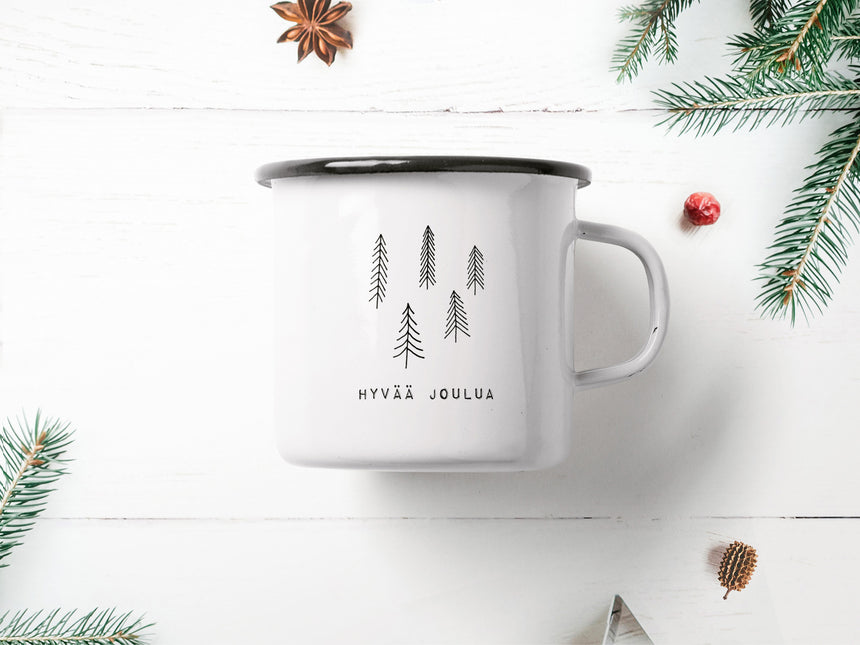 Tasse aus Emaille / Finnish Christmas