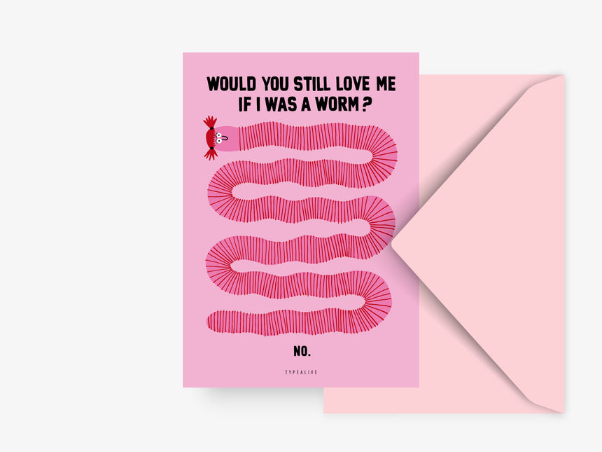 Postkarte / Worm