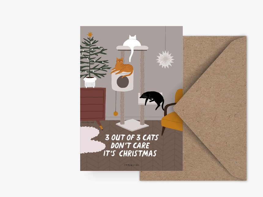Postcard / Petisfaction "Cats" Cats Christmas