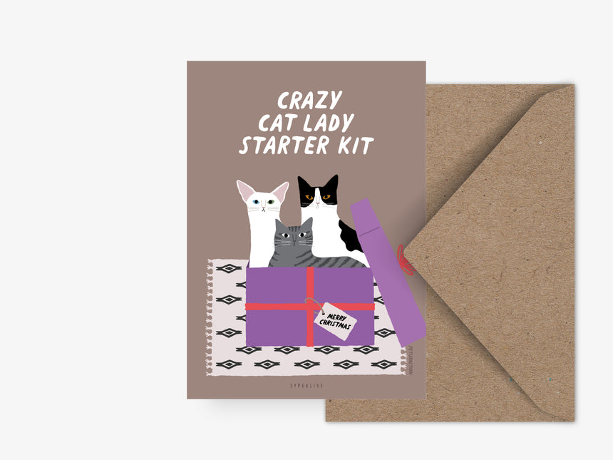 Postcard / Petisfaction "Cats" Christmas Kit