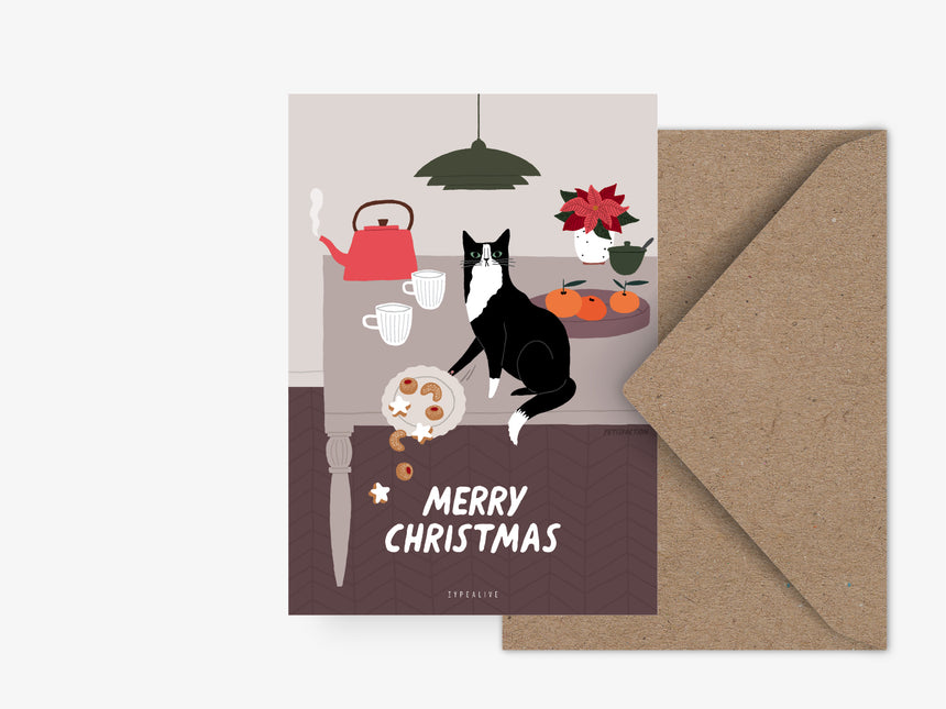 Postkarte / Petisfaction "Cats" Merry Christmas