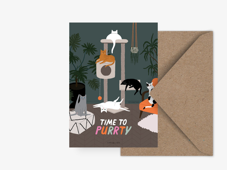 Postkarte / Petisfaction "Cats" Purrty