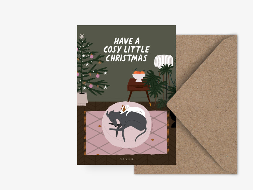 Postkarte / Petisfaction "Dogs" Cosy Christmas