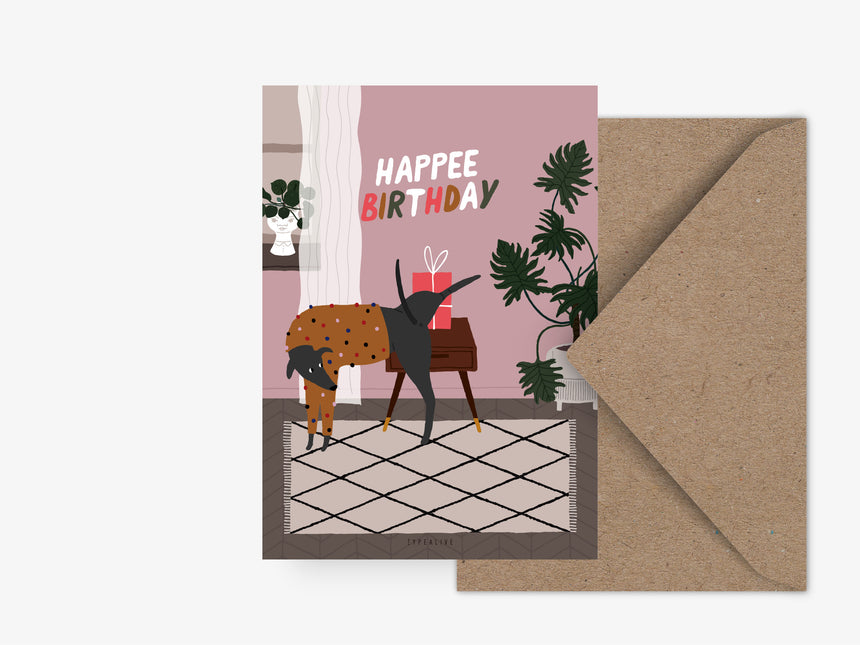 Postkarte / Petisfaction "Dogs" Happee Birthday