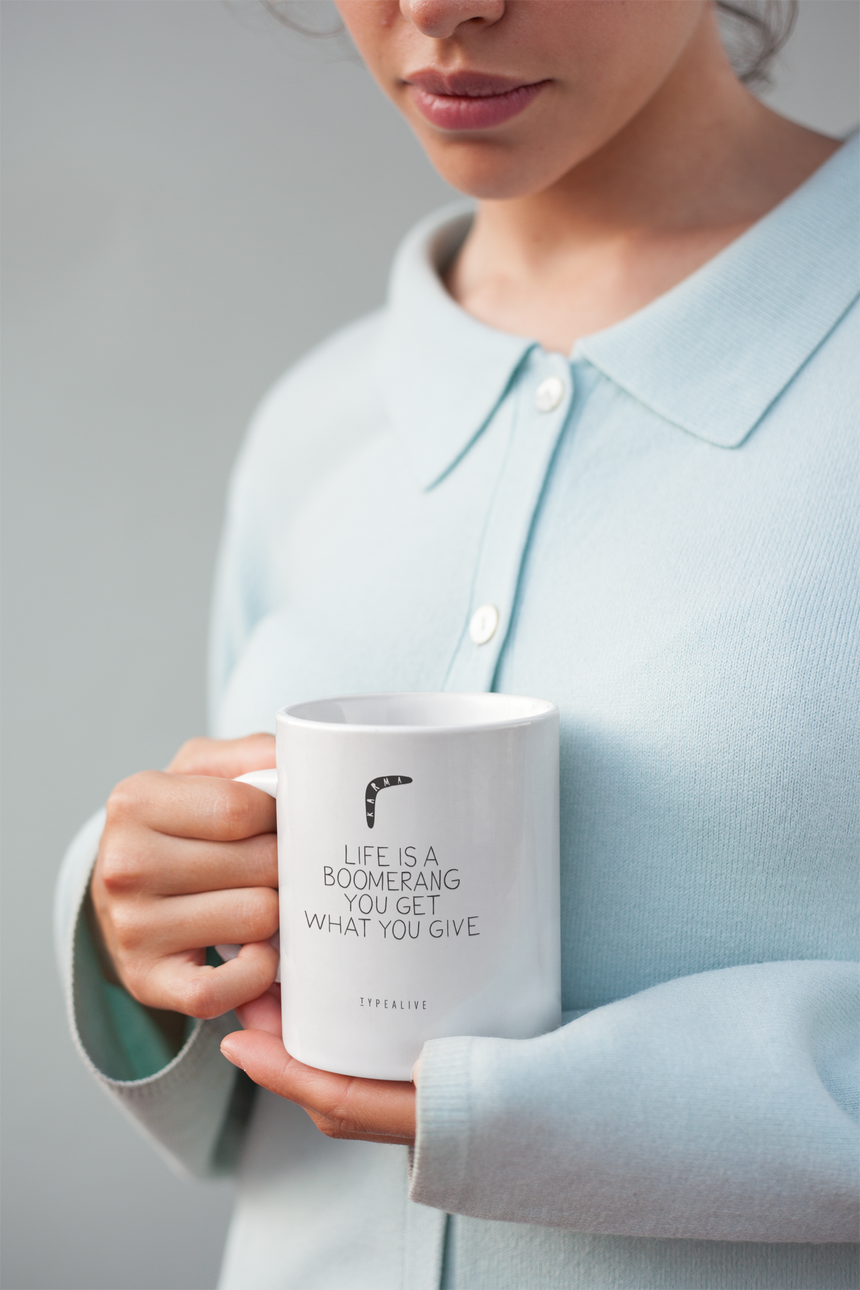 Ceramic cup / boomerang