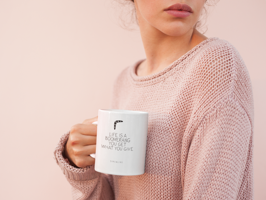 Ceramic cup / boomerang