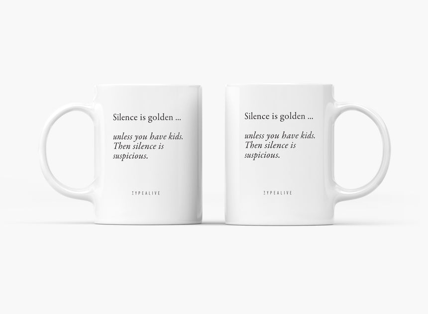 Tasse aus Keramik / Silence