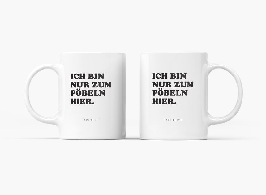 Tasse aus Keramik / Pöbeln