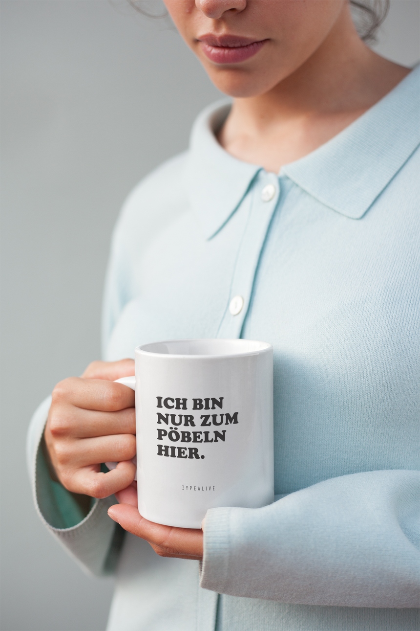 Tasse aus Keramik / Pöbeln