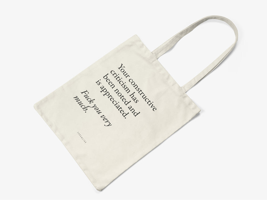 Cotton bag / Constructive Criticism