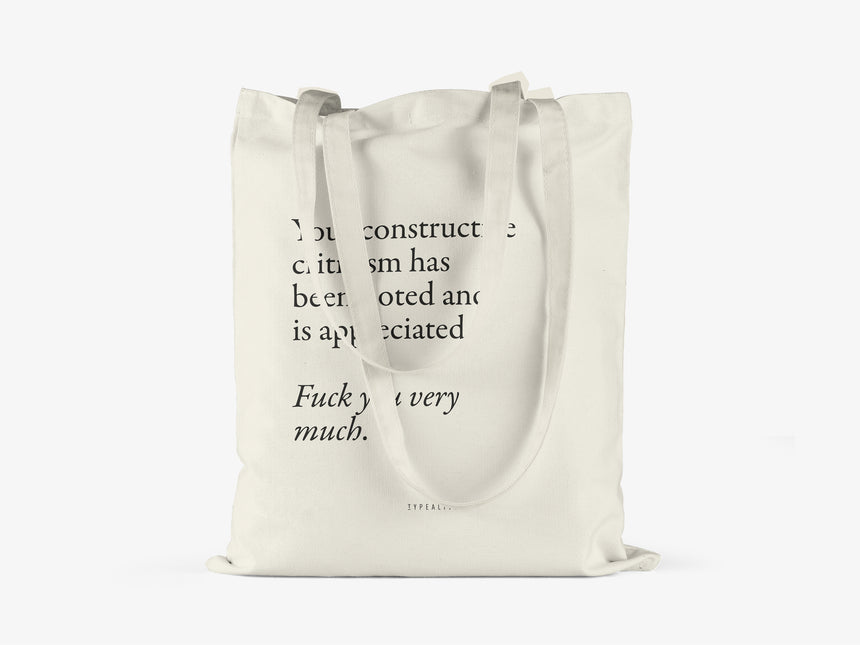 Cotton bag / Constructive Criticism