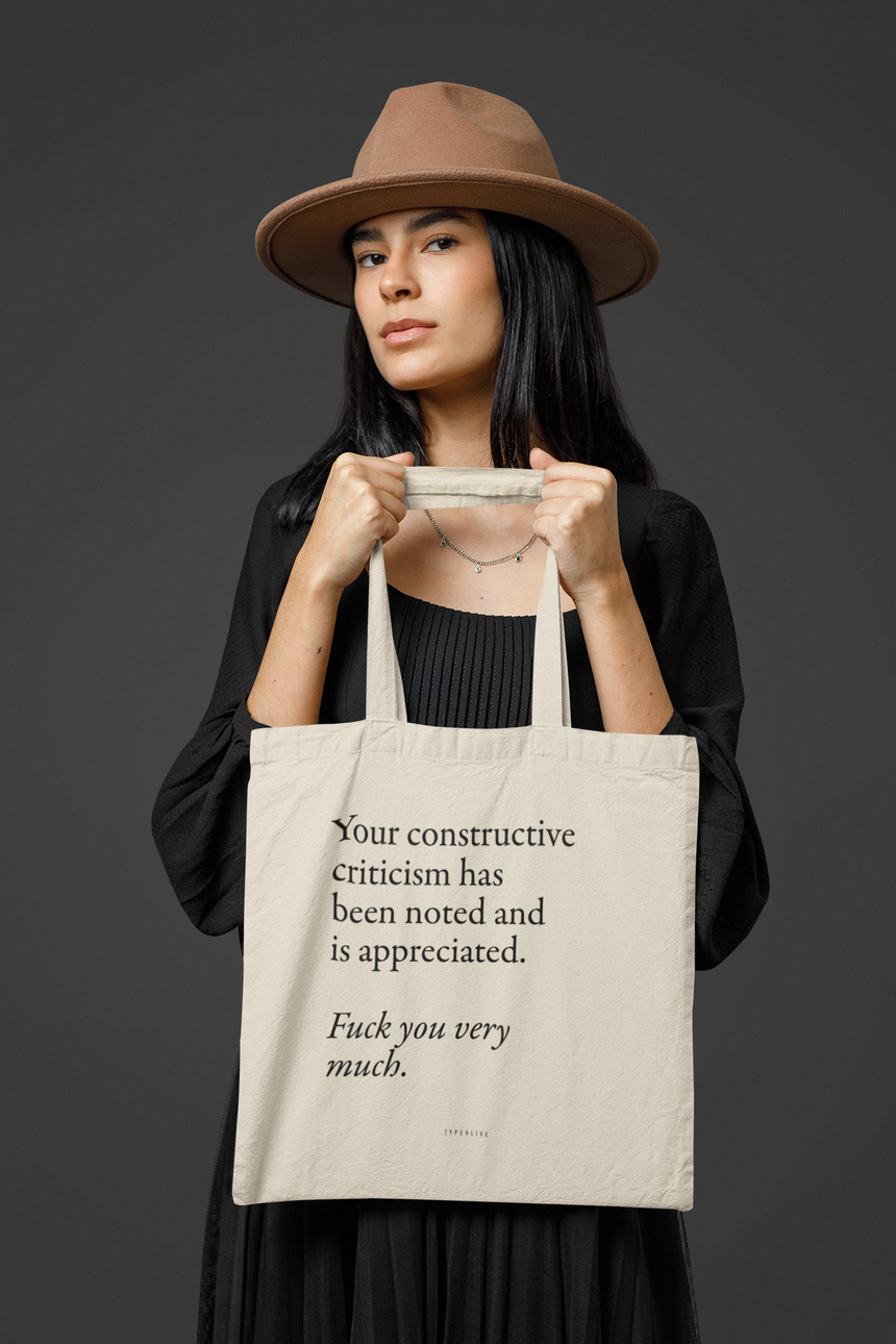 Cotton bag / Constructive Criticism