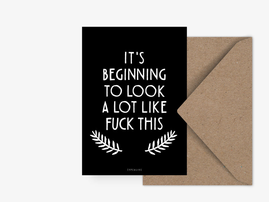 Postkarte / Like Fuck This