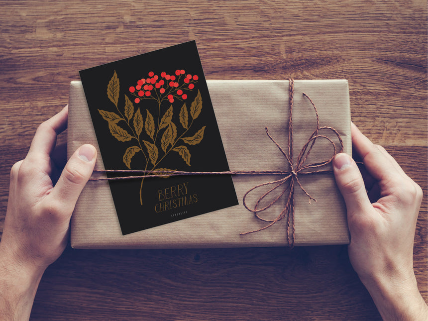 Postkarte / Berry Christmas