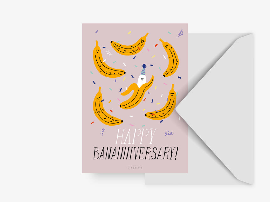 Postkarte / Bananniversary