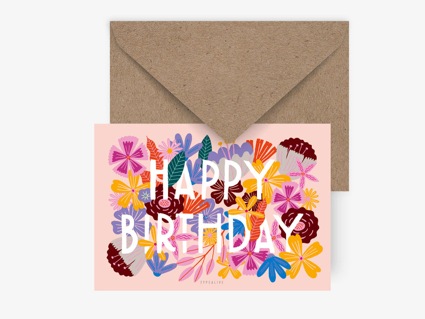 Postkarte / Bloomy Birthday