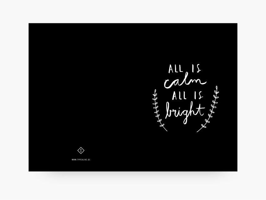 Grußkarte / Calm and Bright
