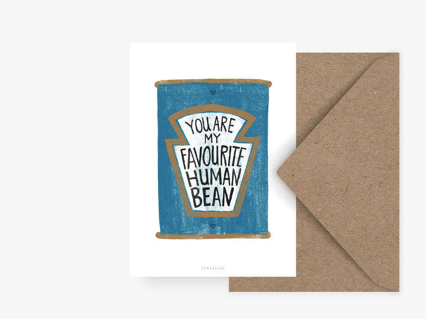 Postkarte / Human Bean