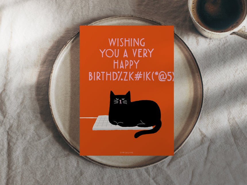 Postkarte / Birthday Cat No. 2