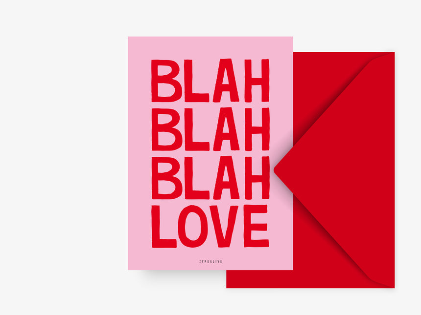 Postkarte / Blah Blah Love