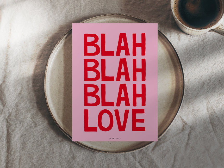 Postkarte / Blah Blah Love