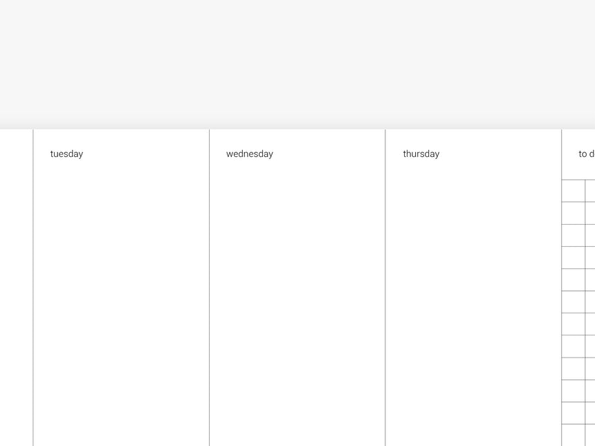 Wochenplaner / Plain