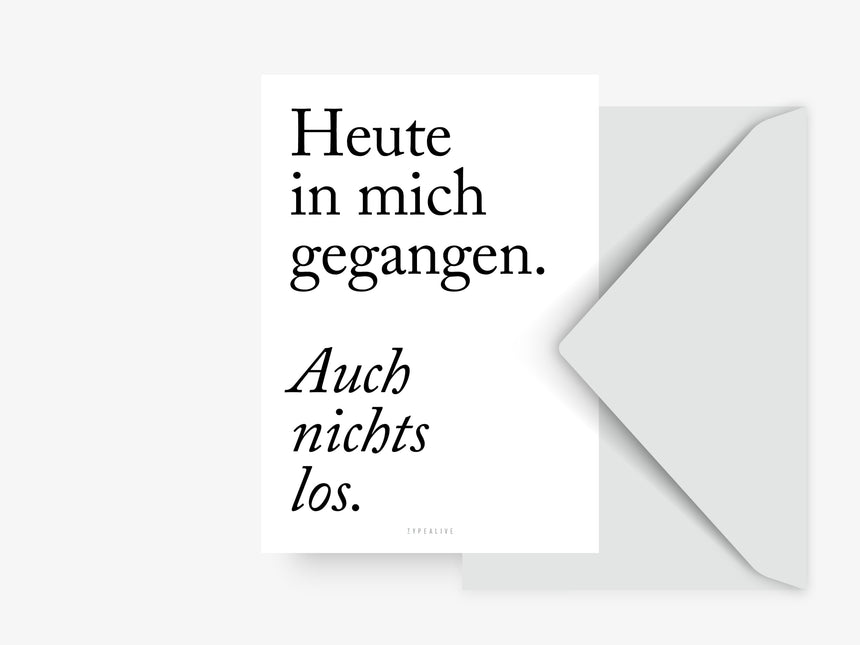 Postkarte / Nichts Los