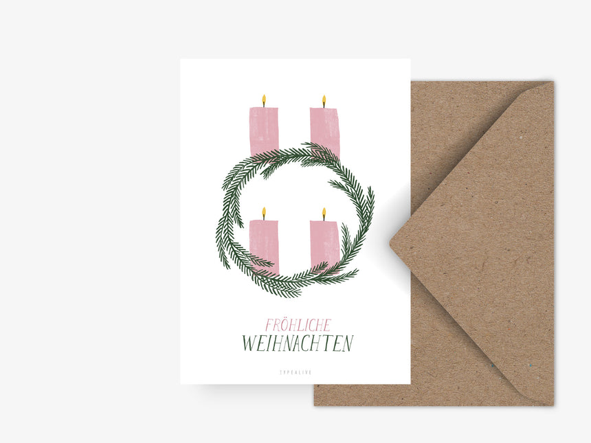 Postkarte / Advent Advent