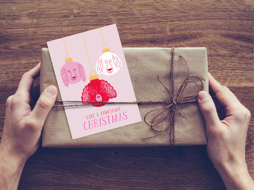 Postkarte / Pawsome Christmas