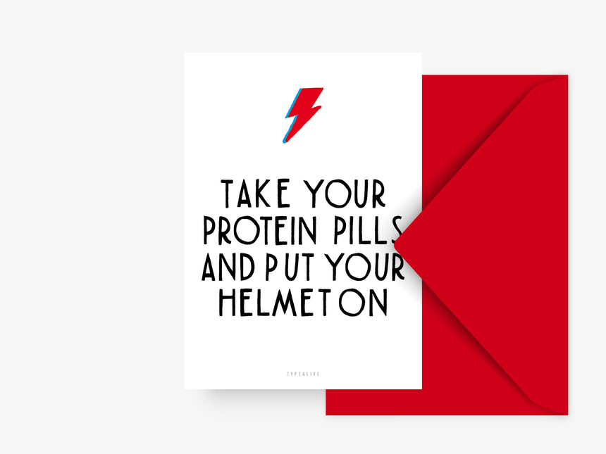 Postkarte / Protein Pills