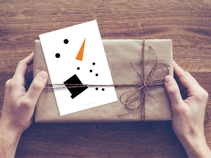 Postkarte / Snowman