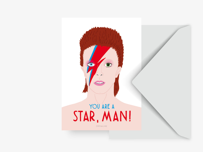 Postkarte / Star Man